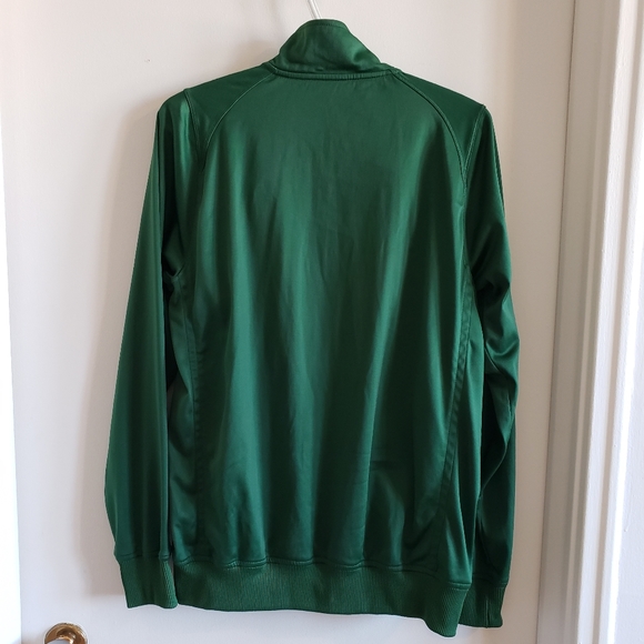 Nike Green White Stripe Sport Warm Up Jacket Zip Up Men Woman Small Like New - Picture 2 of 16